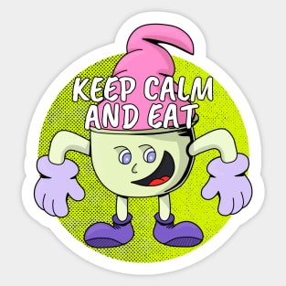 Keep Calm and Eat Sticker